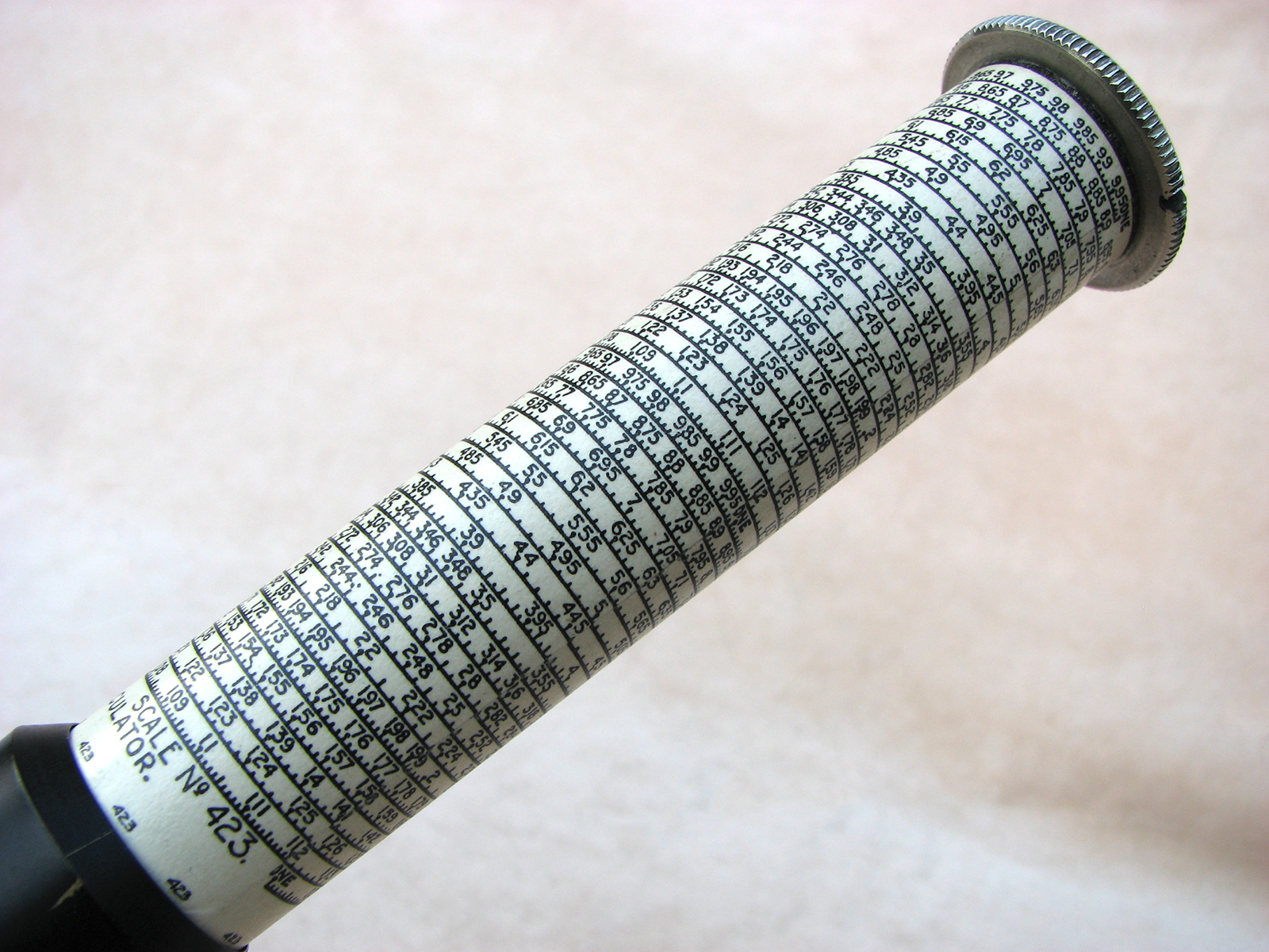 Late 1940's Otis King model K type B cylindrical slide rule calculator